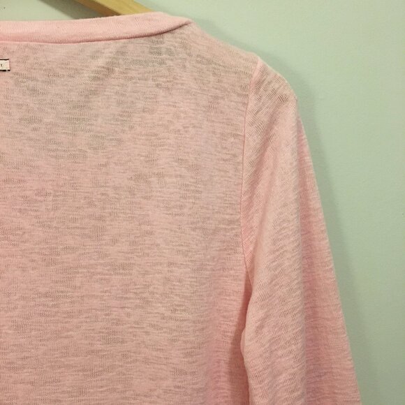 Victoria's Secret Baby Pink Word Art Long Sleeve Knit Tee - Picture 6 of 16
